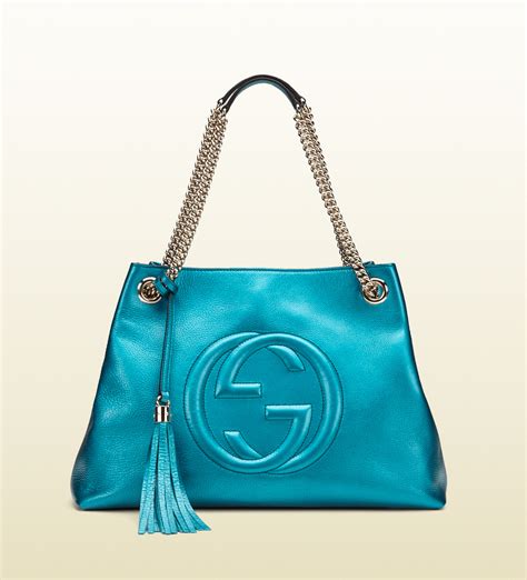 teal gucci bag|gucci leather handbags.